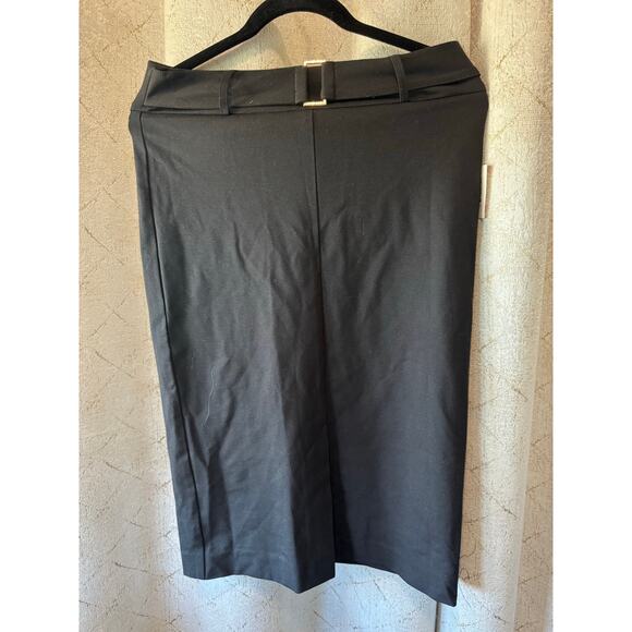 anne klein black skirt with buckle - Picture 1 of 4